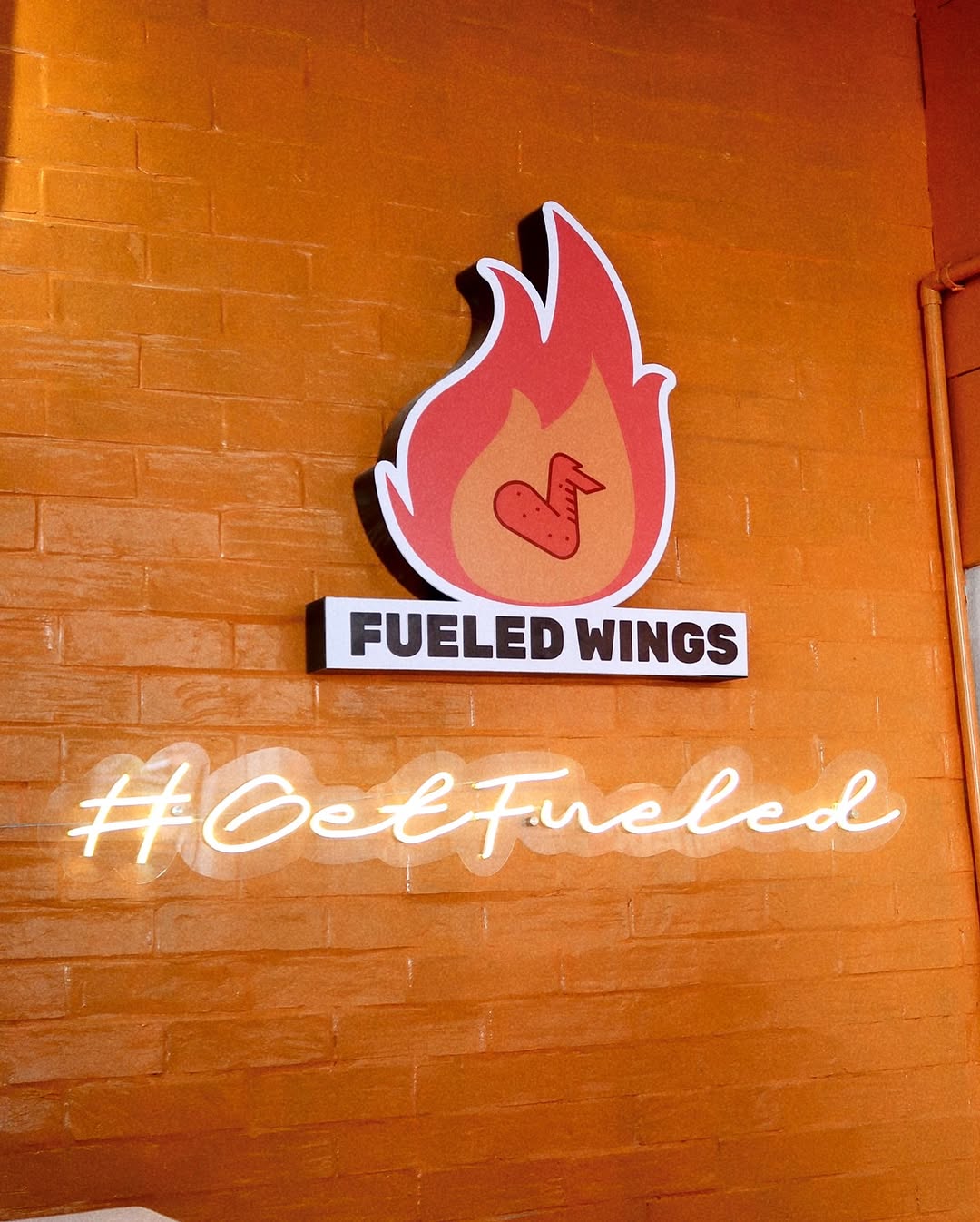 Fueled Wings interior signage